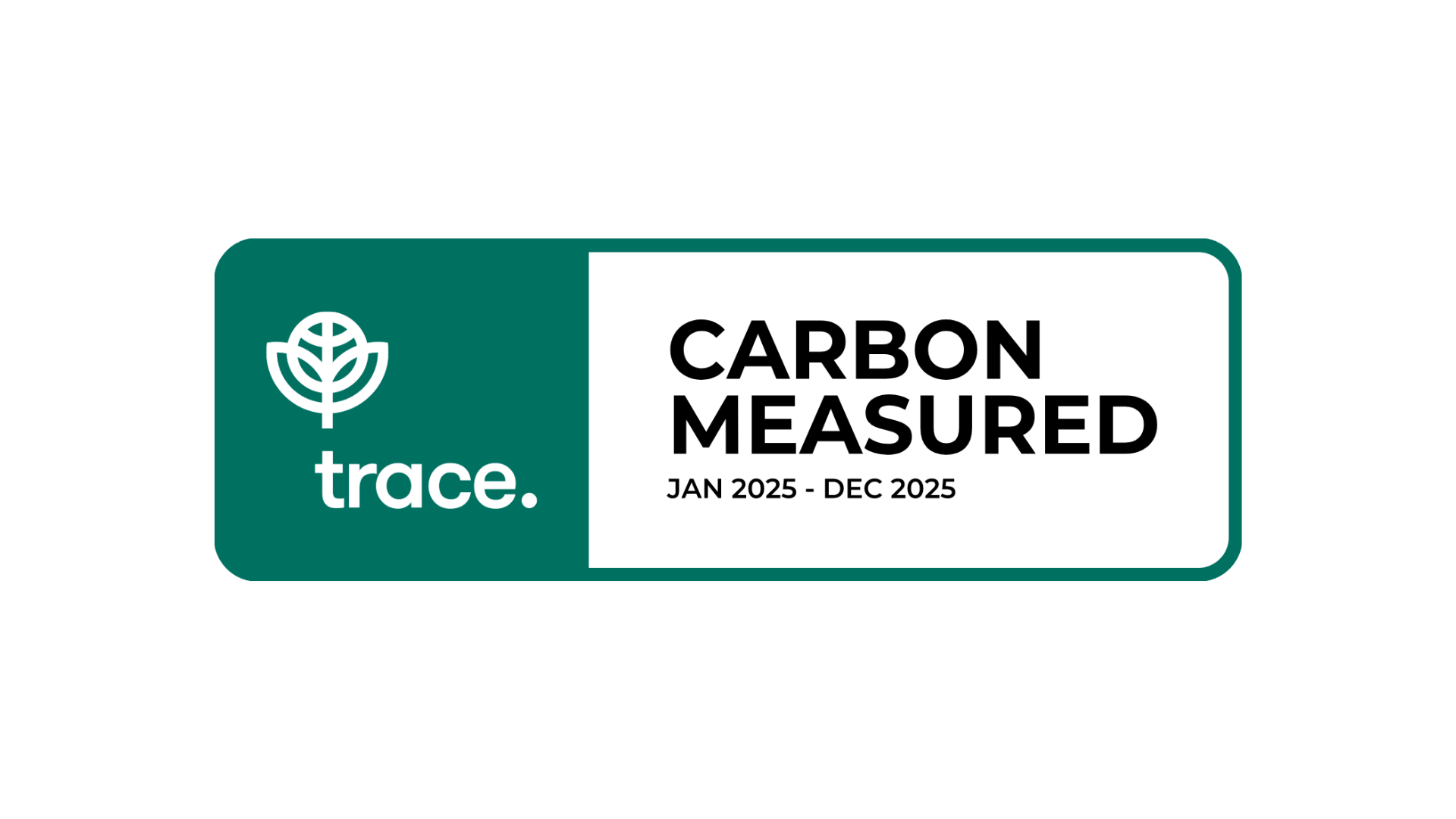 Trace carbon measured badge
