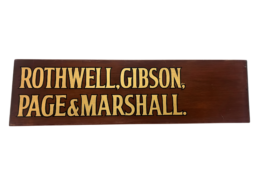Rothwell Gibson Page & Marshall sign
